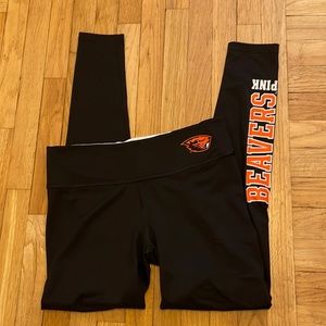 PINK Victoria’s Secret Oregon State leggings. Small. Reversible